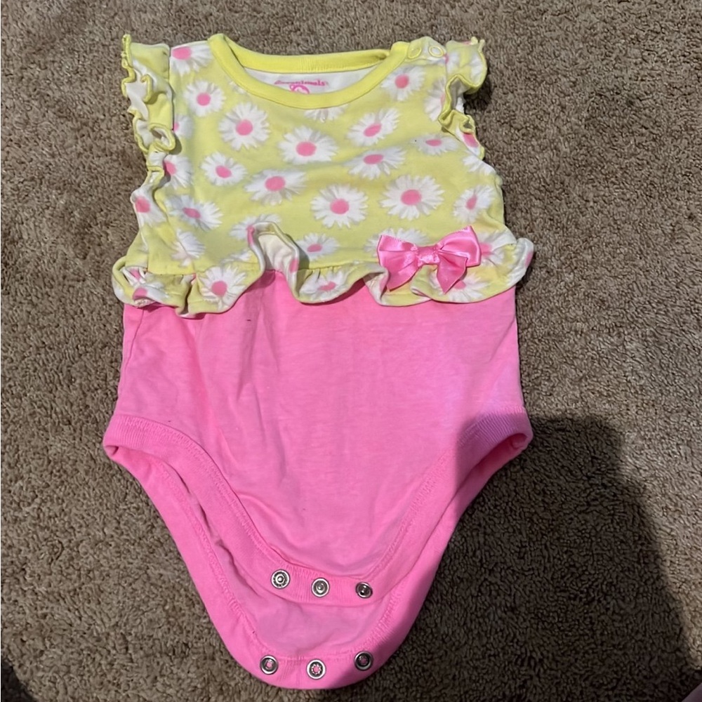 Garanimals Pink and Yellow Floral Bodysuit